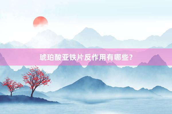 琥珀酸亚铁片反作用有哪些？